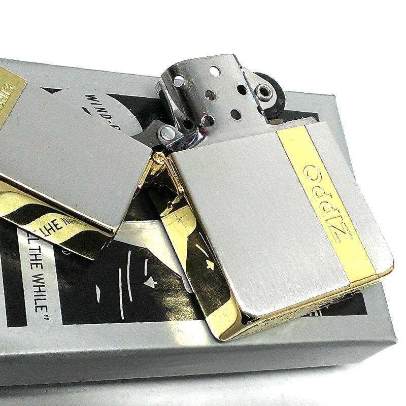 ZIPPO 限定 1935 復刻レプリカ ジッポライター シルバー ゴールドライン シリアルナンバー 両面加工 メンズ プレゼント ギフト