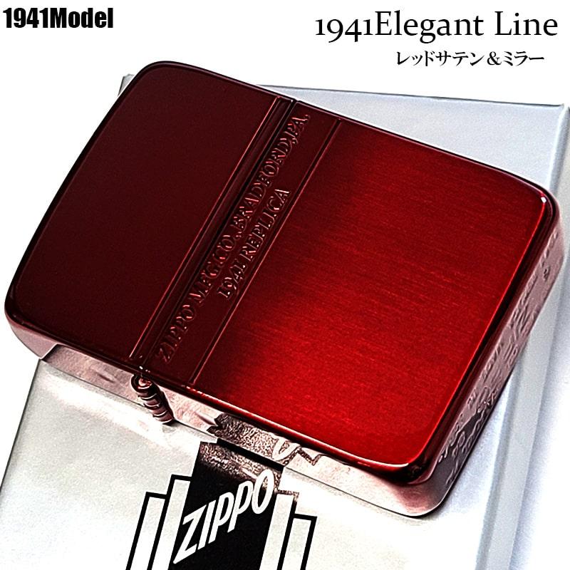 ZIPPO（ジッポー） 限定 1941エレガントライン レッドサテン＆ミラー