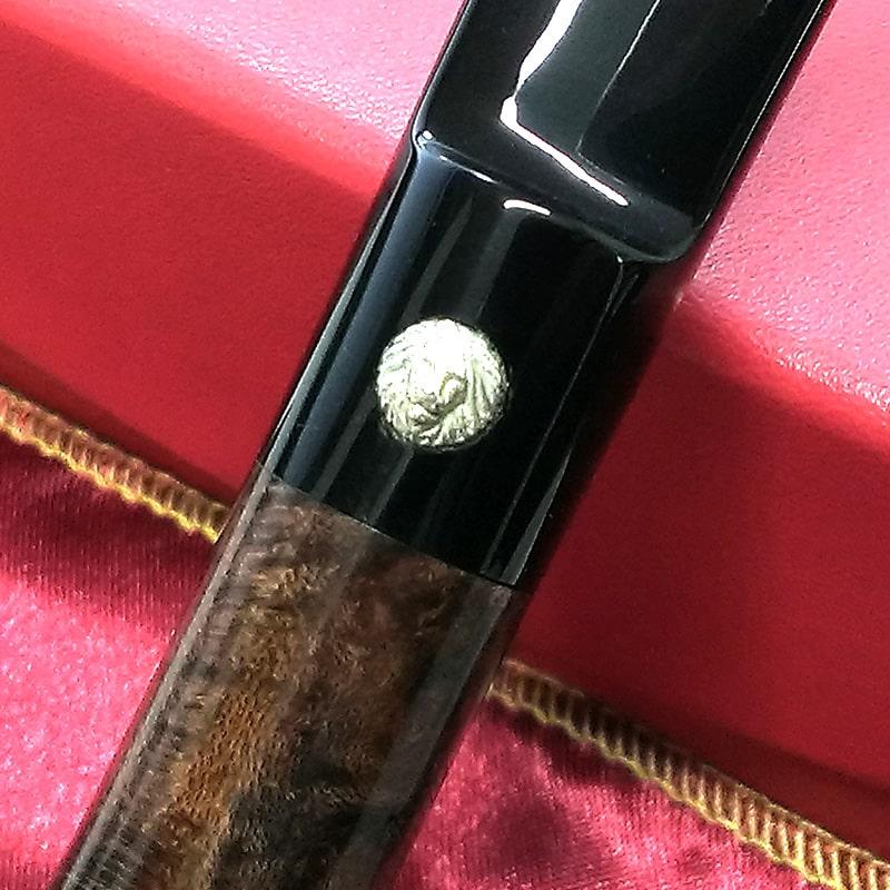 パイプ 喫煙具 バーリング メリルボーン スムース仕上げ かっこいい 高級 スターリングシルバー 天然木 ライオン タバコ 9mm｜hayamipro｜05