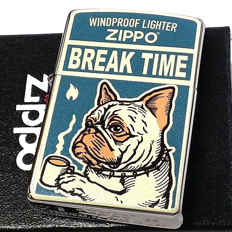 ZIPPO ライター 犬 可愛い ジッポ BREAK TIME イヌ シルバー ZIPPO ライター 犬 可愛い ジッポ BREAK TIME イヌ シルバー