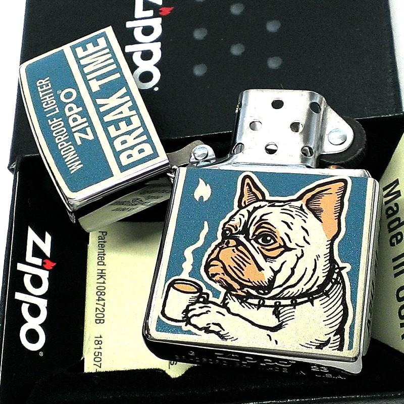 ZIPPO ライター 犬 可愛い ジッポ BREAK TIME イヌ シルバー ZIPPO ライター 犬 可愛い ジッポ BREAK TIME イヌ シルバー