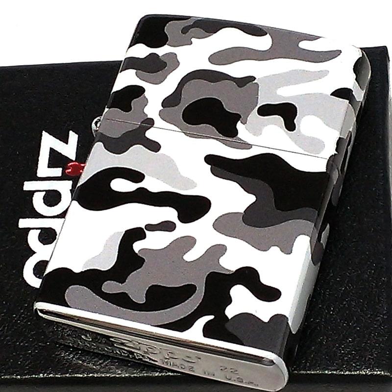 ZIPPO（ジッポー） 迷彩 グレー ブラック ジッポ ライター 5面連続加工
