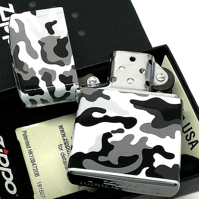 ZIPPO（ジッポー） 迷彩 グレー ブラック ジッポ ライター 5面連続加工