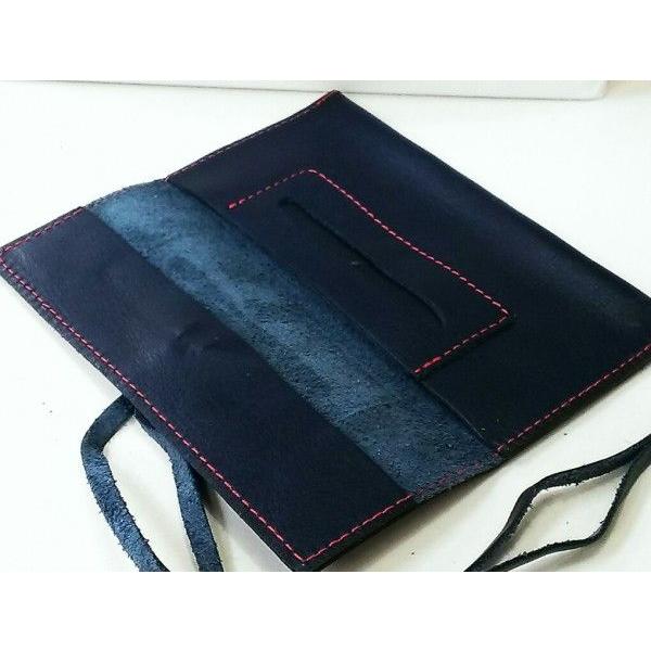 mava マヴァ 手巻きタバコ用ロールアップポーチ ネイビー 牛本革