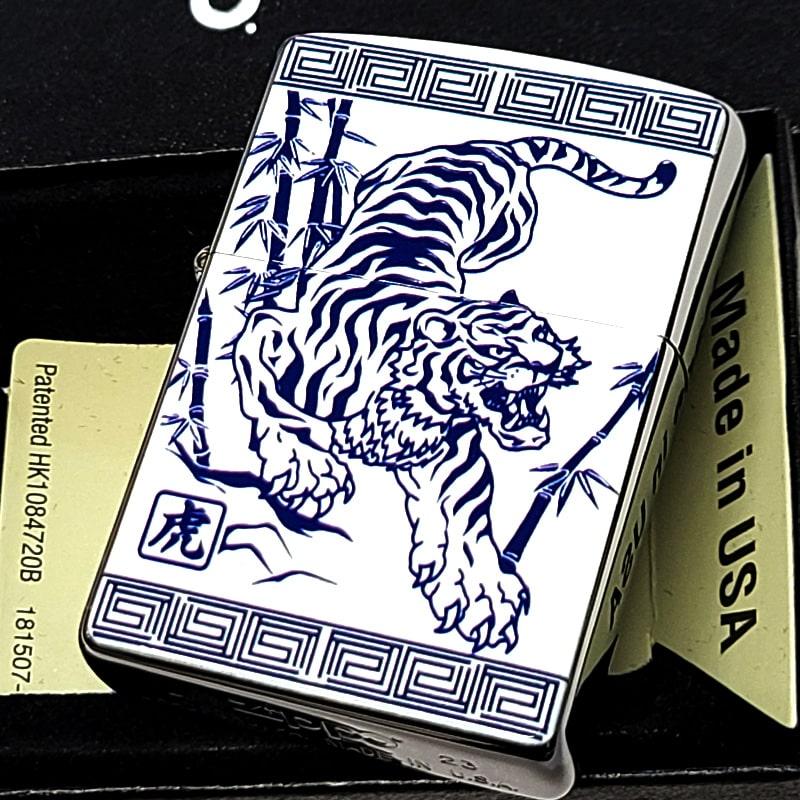 ZIPPO 虎柄　未使用 ZIPPO（ジッポー） 虎 中国伝統柄 ジッポ ライター かっこいい トラ