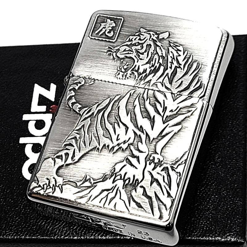 ジッポ　虎 ZIPPO（ジッポー） ライター 虎 かっこいい 和柄 ジッポ 重厚メタル