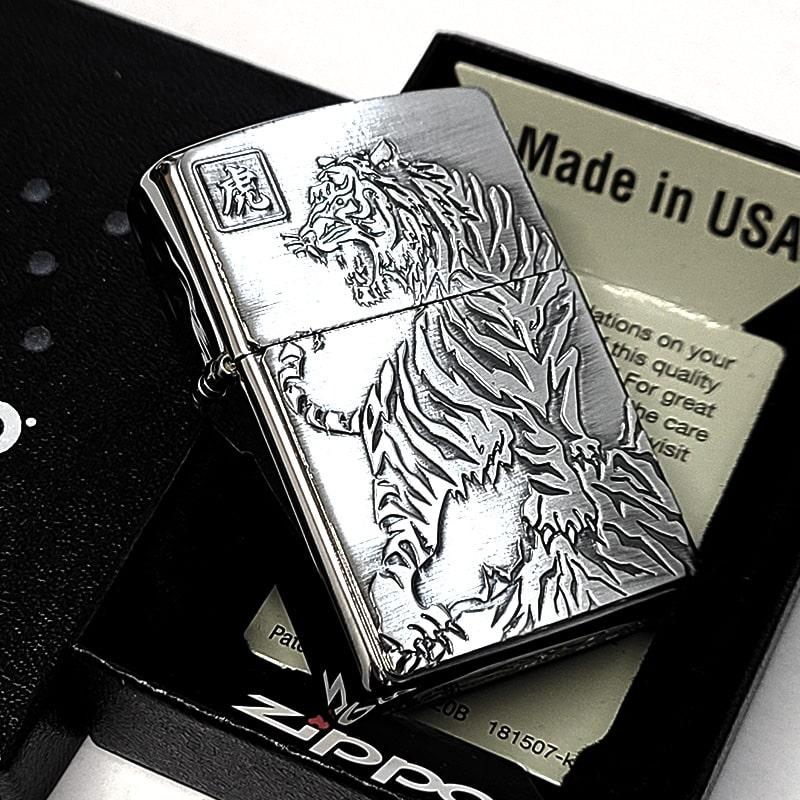ZIPPO（ジッポー） ライター 虎 かっこいい 和柄 ジッポ 重厚メタル