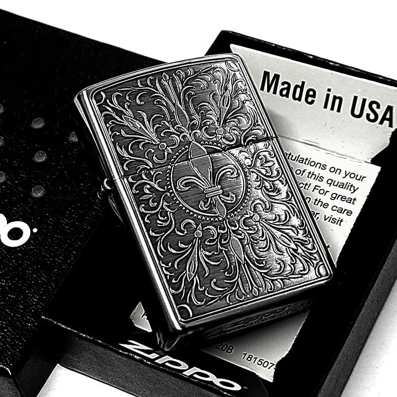 ZIPPO（ジッポー） ライター リリークラシック ユリ 彫刻 ジッポ