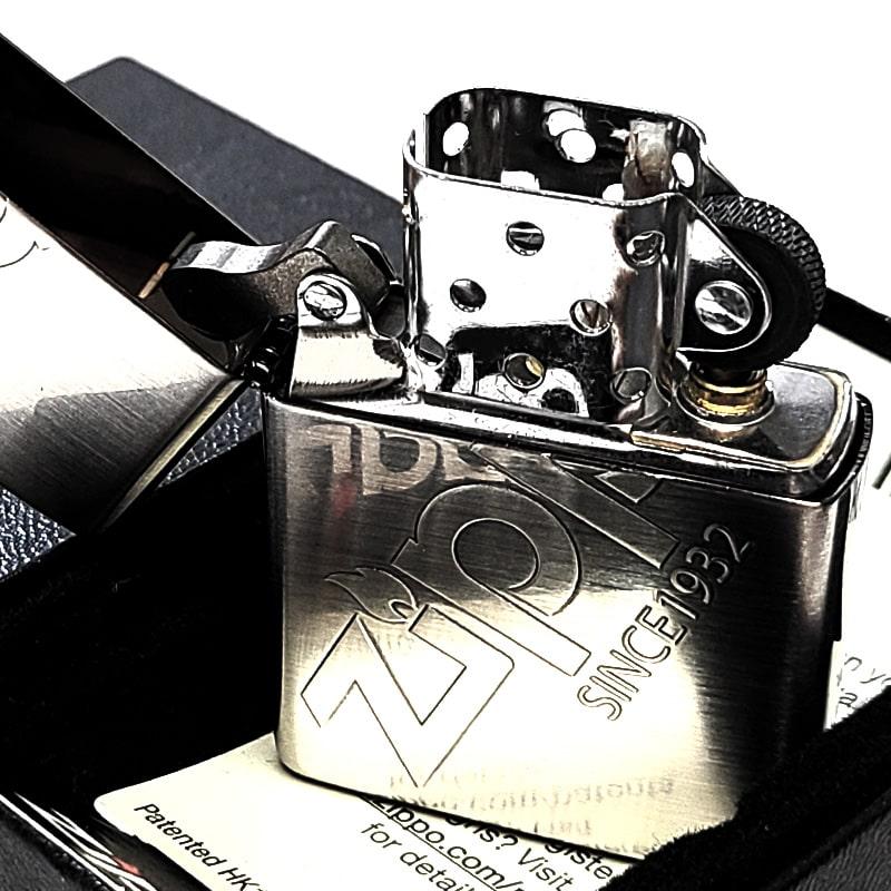 アンティークライター　シルバー ZIPPO（ジッポー） ライター ロゴ 銀古美 アンティークニッケル ジッポ