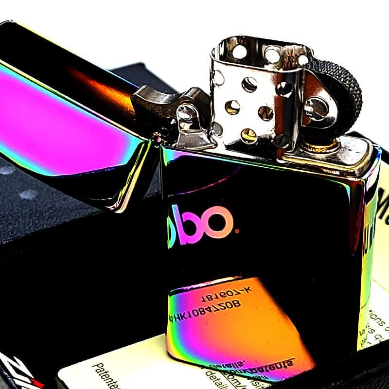 新品未使用Zippo カクテルグラスデザインライター ZIPPO（ジッポー） スリム ジッポ ライター スペクトラム 鏡面 虹色