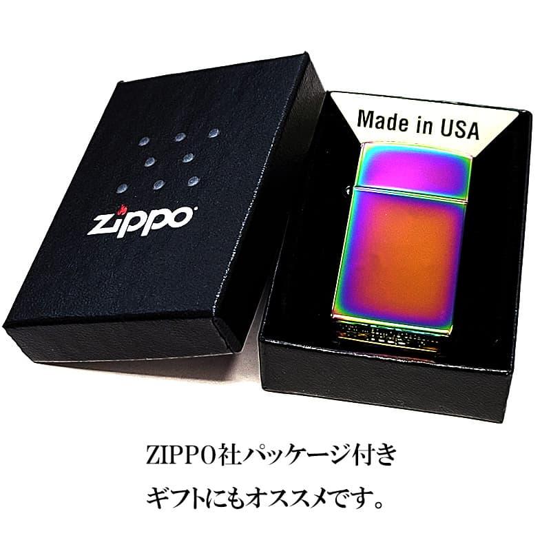ZIPPO（ジッポー） スリム ジッポ ライター スペクトラム 鏡面 虹色