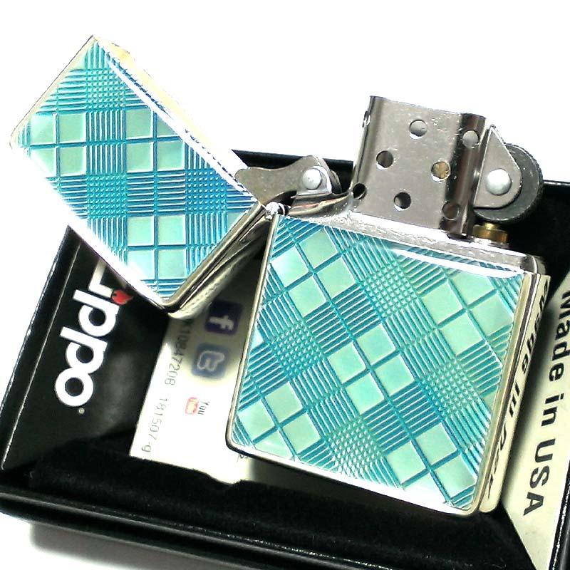 ZIPPO（ジッポー） クリアエポキシ エメラルドブルー ダイヤモンド