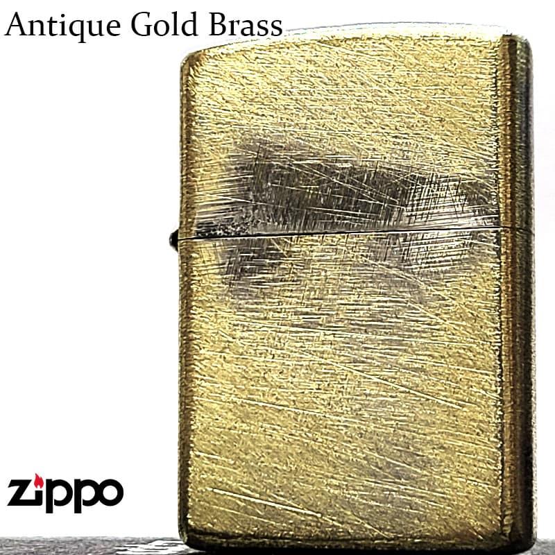 ZIPPO（ジッポー） ライター アンティークゴールド ブラス ユーズド