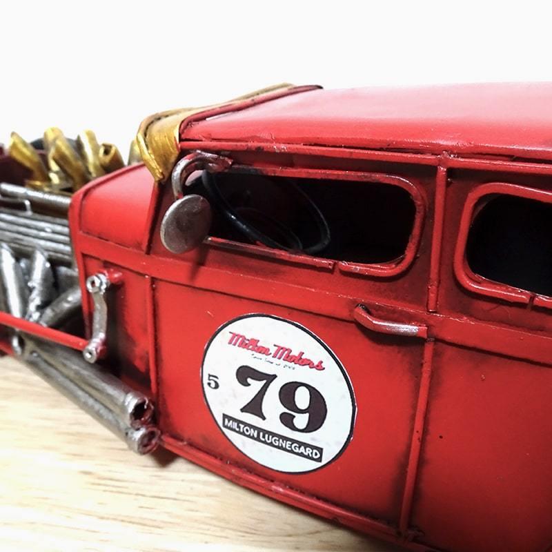 ビンテージカー スポーツカー オブジェ かっこいい ブリキ 置物 RED HOT ROD 79 おもちゃ アンティーク 車 レトロ アメリカン｜hayamipro｜08