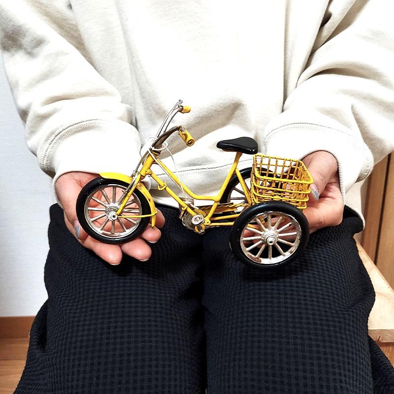 自転車 置物 Good Old Tricycle オブジェ イエロー ブリキ 自転車 置物 Good Old Tricycle オブジェ イエロー ブリキ