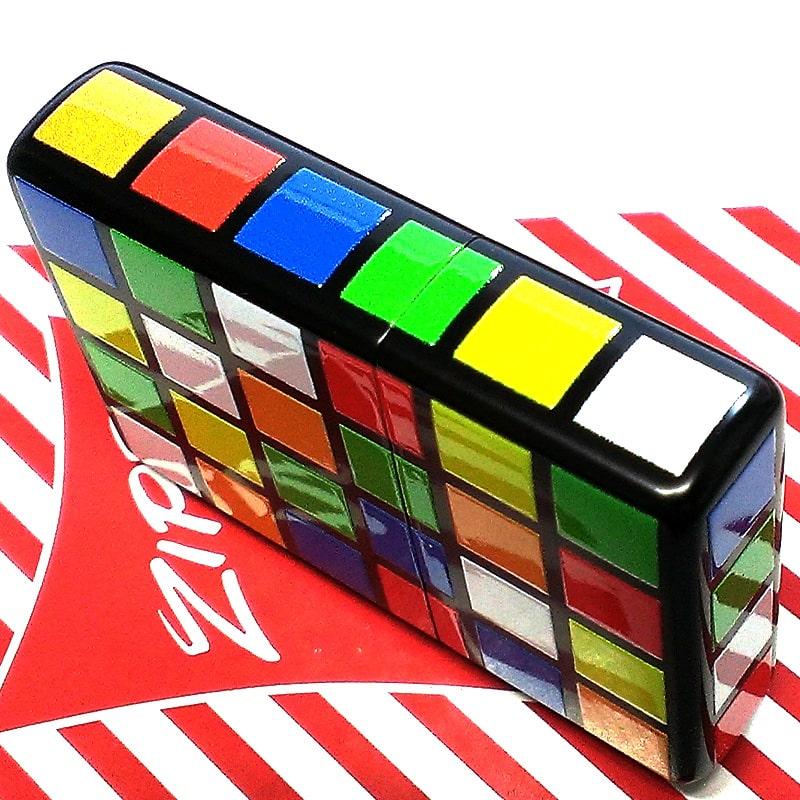 ZIPPO ライター 可愛い 1937レプリカ キューブ柄 ジッポ 5面加工
