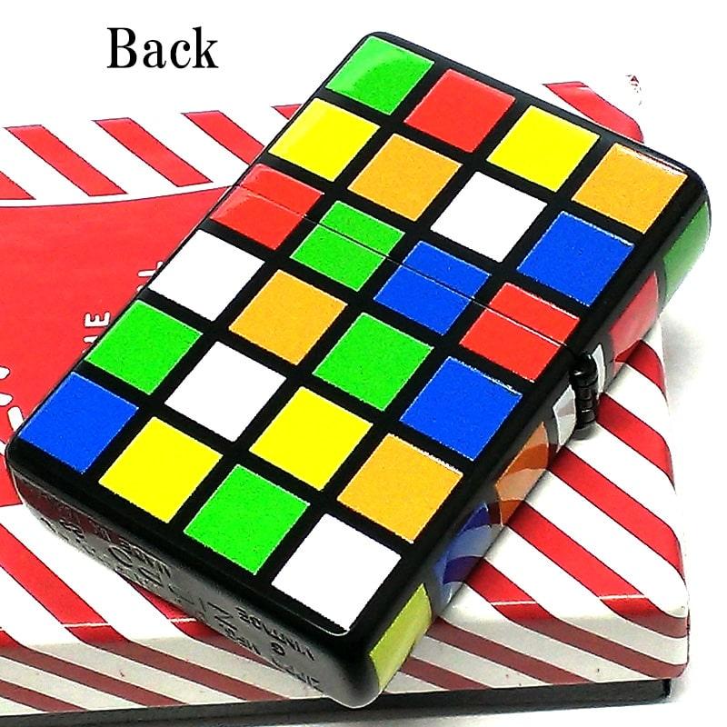 ZIPPO ライター 可愛い 1937レプリカ キューブ柄 ジッポ 5面加工