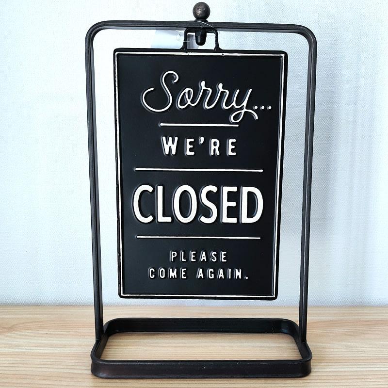 アメリカン レトロ 看板 オープン クローズド 両面 スタンド