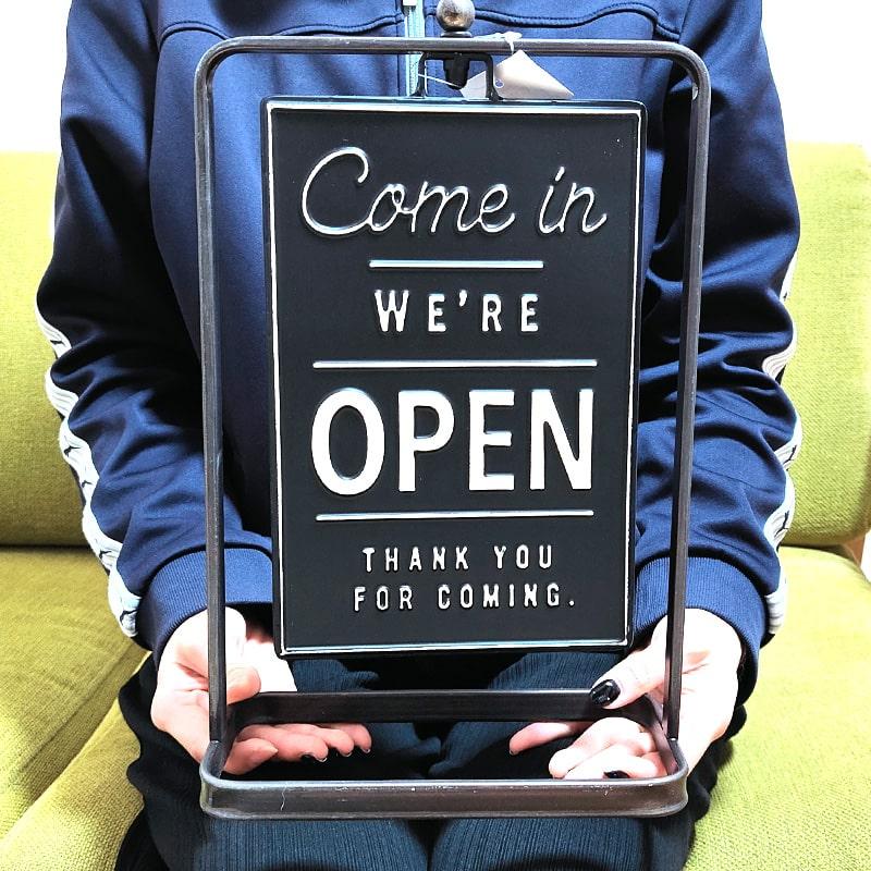 アメリカン レトロ 看板 オープン クローズド 両面 スタンド