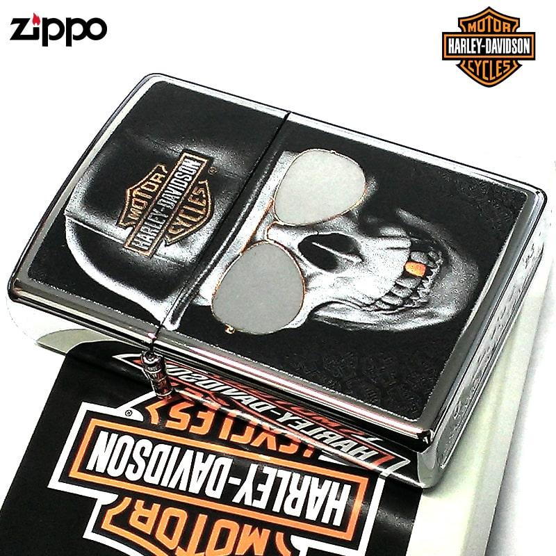 ZIPPO ライター ハーレー ダビッドソン ジッポー ガイコツ シルバー 