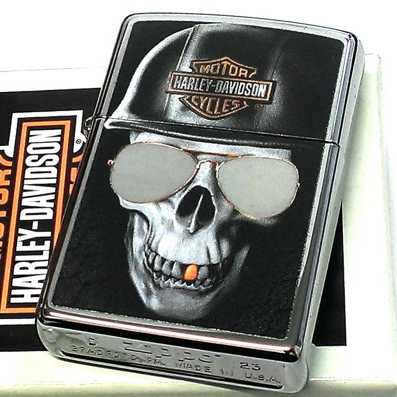 ZIPPO ライター ハーレー ダビッドソン ジッポー ガイコツ シルバー 渋い 骸骨 スカル おしゃれ メンズ ギフトの画像