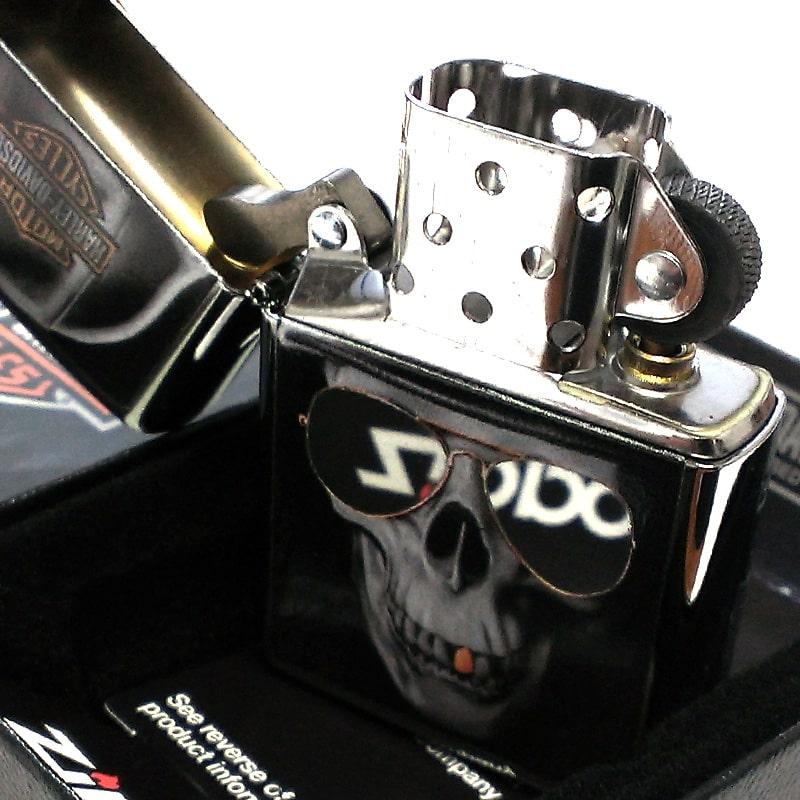 ZIPPO ライター ハーレー ダビッドソン ジッポー ガイコツ シルバー 渋い 骸骨 スカル おしゃれ メンズ ギフトの画像