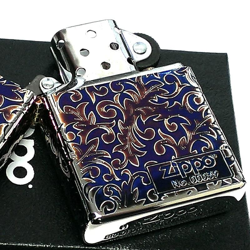 ZIPPO 限定 唐草 ジッポ ライター オーロラ ゴールド シリアルNo