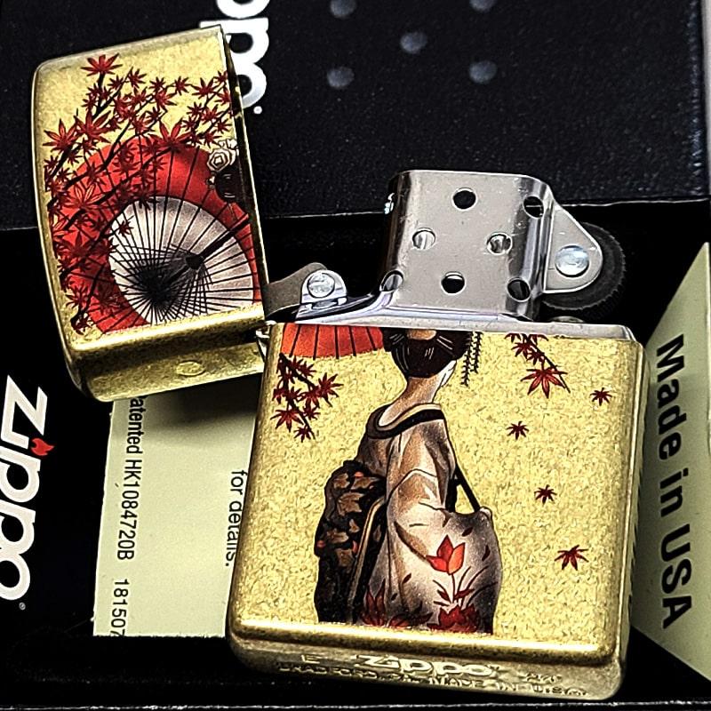 ZIPPO（ジッポー） ライター 舞妓 ジッポ 和柄 日本 真鍮バレル 