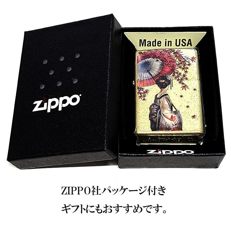 ZIPPO（ジッポー） ライター 舞妓 ジッポ 和柄 日本 真鍮バレル 
