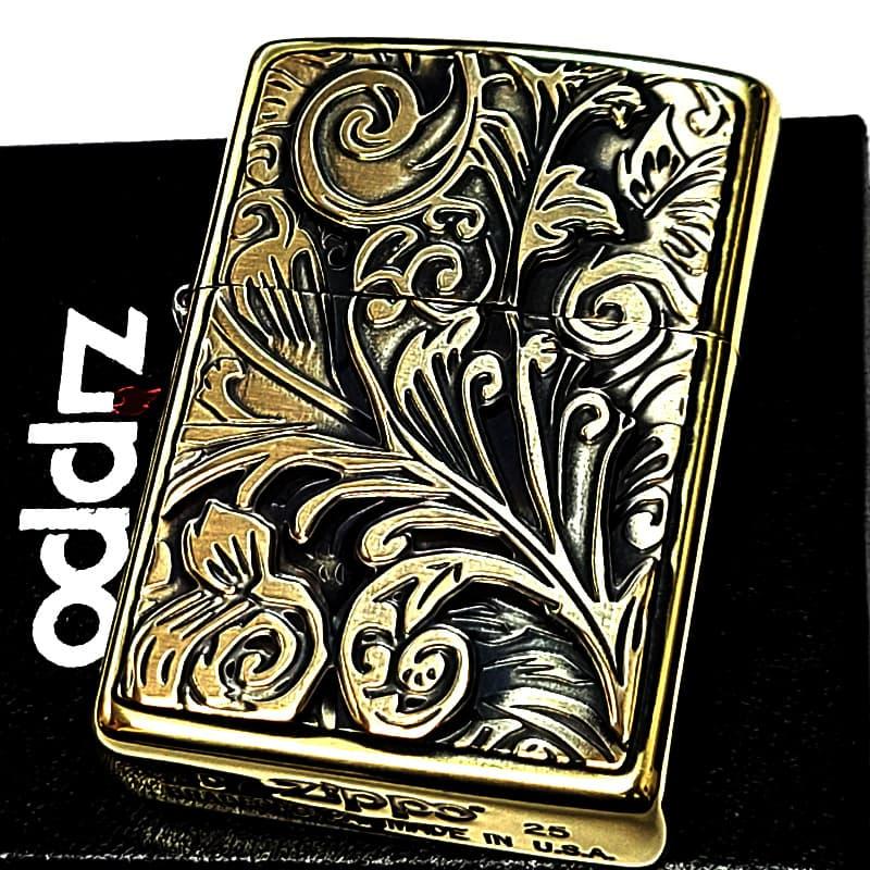 ZIPPO（ジッポー） ライター アラベスク ゴールド Wメタル ジッポ 彫刻