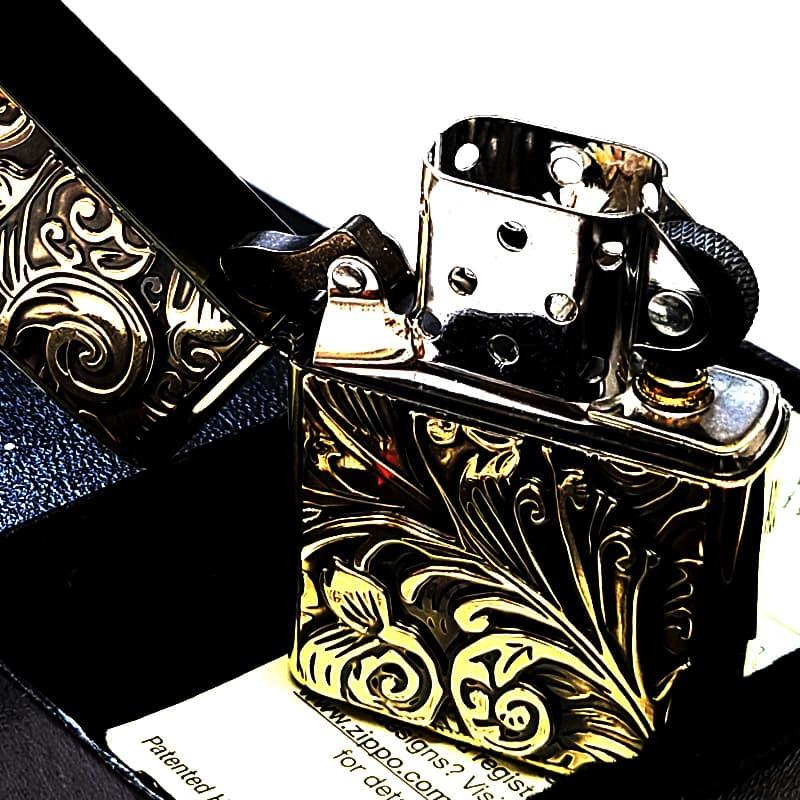 ZIPPO（ジッポー） ライター アラベスク ゴールド Wメタル ジッポ 彫刻