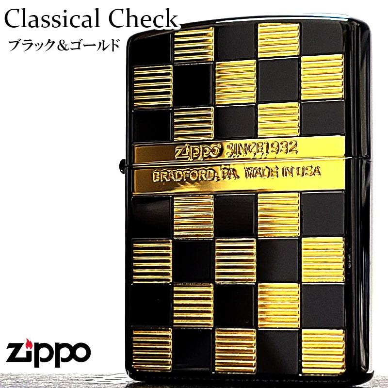 ZIPPO（ジッポー） ライター チェック柄 ブラックニッケル おしゃれ