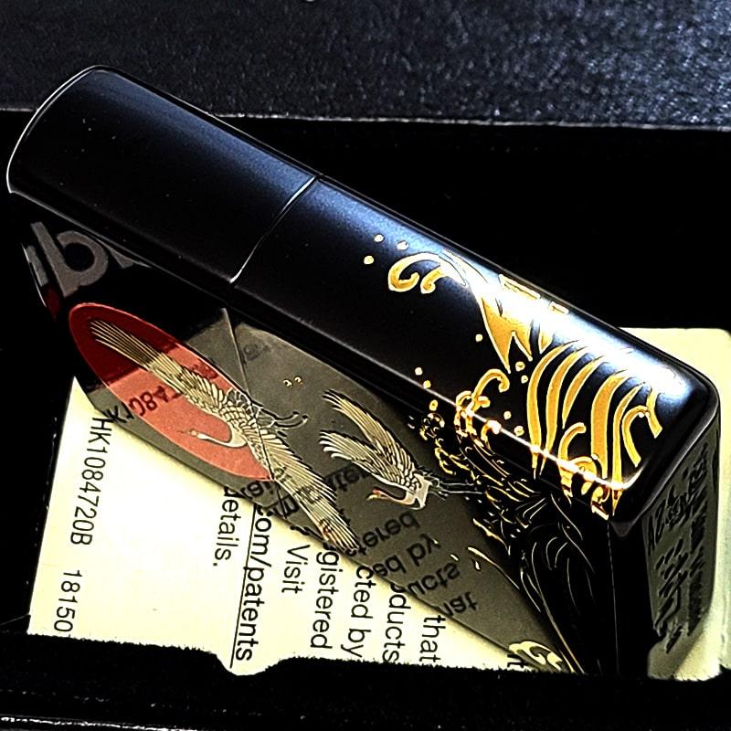 ZIPPO（ジッポー） 和柄 鶴 マットブラック ジッポ ライター 二