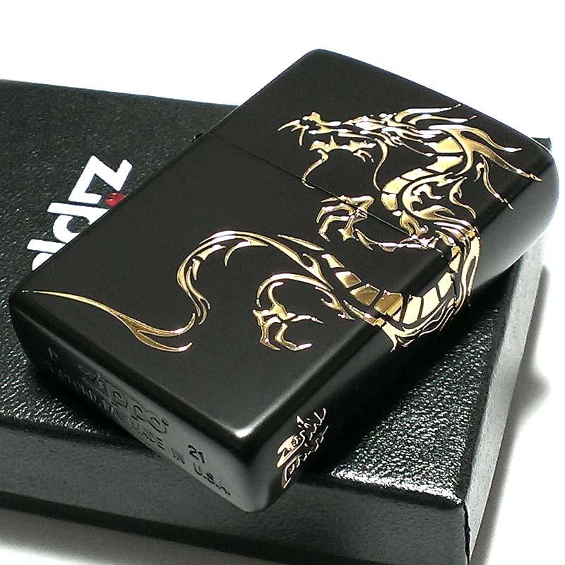 ZIPPO ライター ドラゴンタトゥー ジッポ 龍 マットブラック