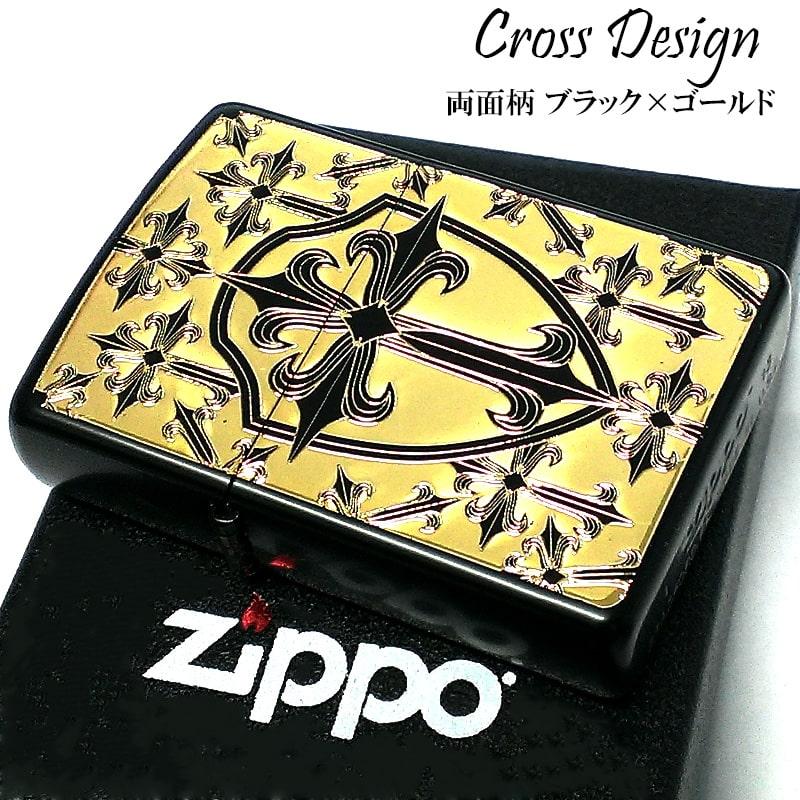ZIPPO（ジッポー） ライター クロス ジッポ 十字架 ブラック×ゴールド
