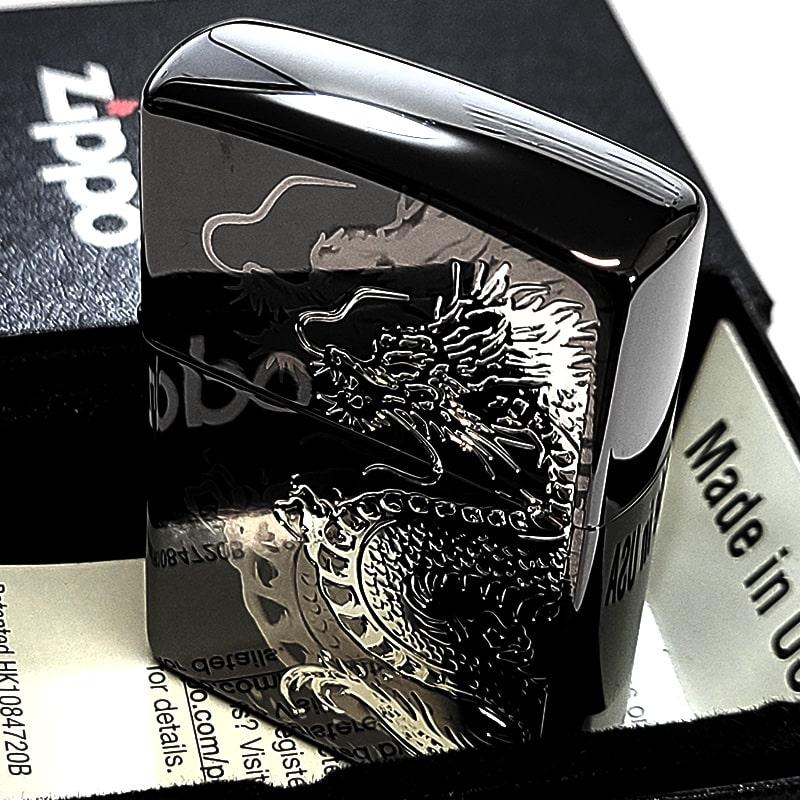ZIPPO（ジッポー） 和柄 龍 細密レーザー彫刻＆銀差し ジッポ ライター