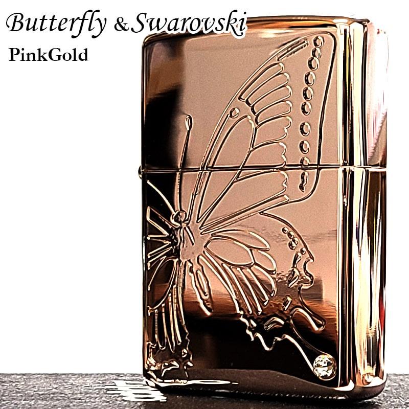 ZIPPO ライター 蝶 ジッポー バタフライ スワロフスキー 美しい