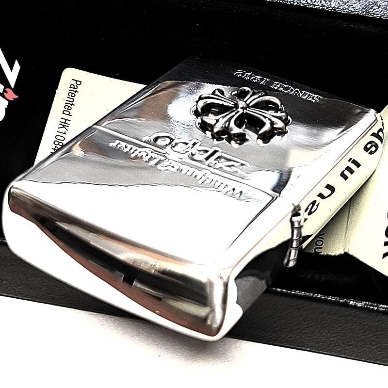 ZIPPO ライター クロスメタル ジッポ ロゴ アンティーク