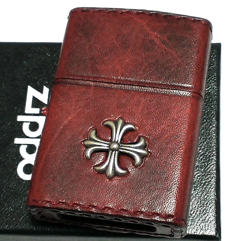 ZIPPO ライター 本牛革巻き ヴィンテージレッド Leather Cross ジッポ レザー クロス 十字架 赤 シンプル 牛革 おしゃれ 男性  ギフト : 2cm-3rd : Zippoタバコケース喫煙具のハヤミ - 通販 - Yahoo!ショッピング