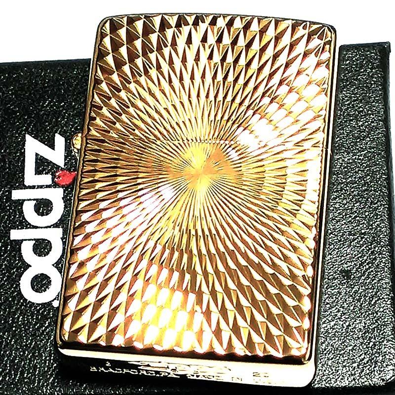 ジッポ ライター ZIPPO ダイヤモンドカット ゴールド K24 純金メッキ 彫刻 両面加工 金タンク ジッポー かっこいい おしゃれ｜hayamipro｜02