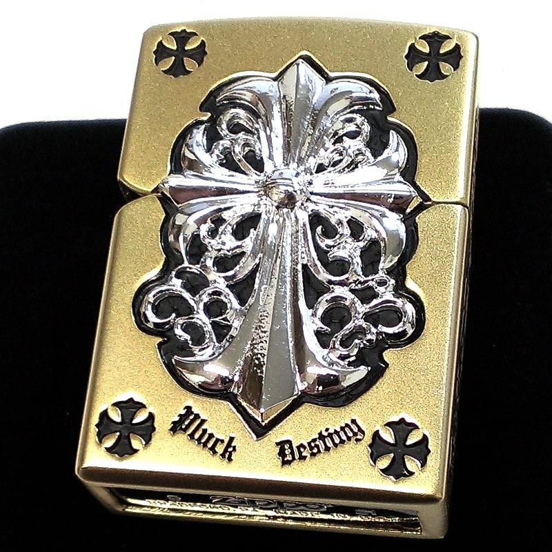 ZIPPO（ジッポー） ライター メタルジャケット 金銀 ジッポ ザイン