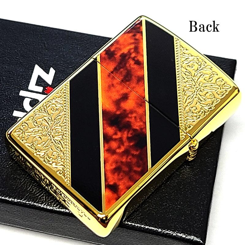ZIPPO（ジッポー） アラベスク ダイアゴナル ブラウンマーブル 両面 