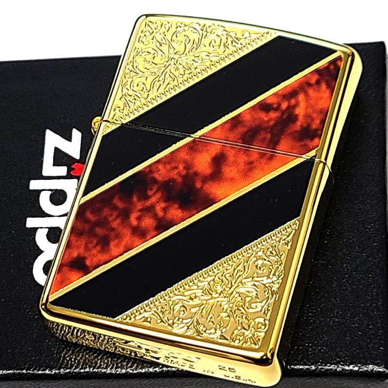 ZIPPO（ジッポー） アラベスク ダイアゴナル ブラウンマーブル 両面 