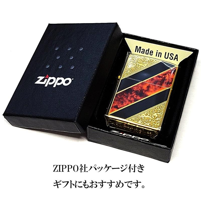 ZIPPO（ジッポー） アラベスク ダイアゴナル ブラウンマーブル 両面 