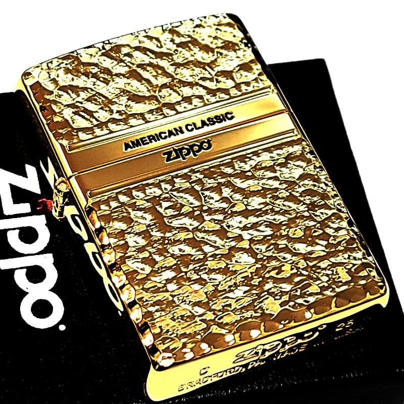 ウルフ　アーマー　サイドハンマートーン　両面加工　ジッポー　値下げ中 ZIPPO（ジッポー） ハンマートーン ゴールド 両面加工 ジッポ ライター