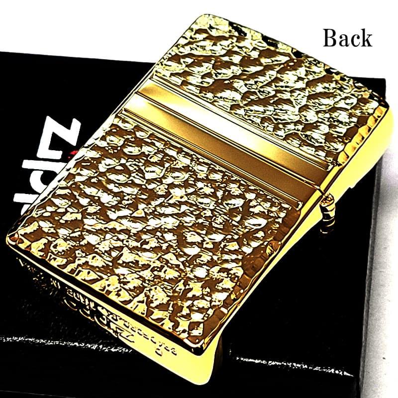 ZIPPO（ジッポー） ハンマートーン ゴールド 両面加工 ジッポ ライター 