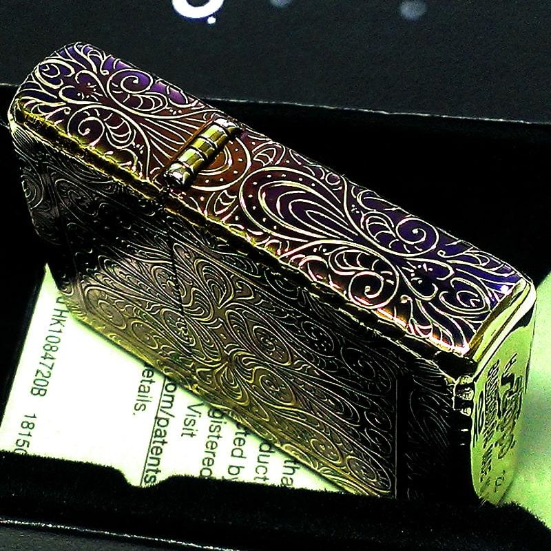 ZIPPO（ジッポー） 限定 アラベスク 5面彫刻 オーロラゴールド ジッポ