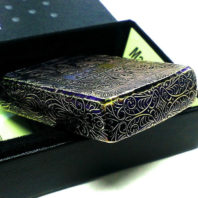ZIPPO（ジッポー） 限定 アラベスク 5面彫刻 オーロラゴールド ジッポ