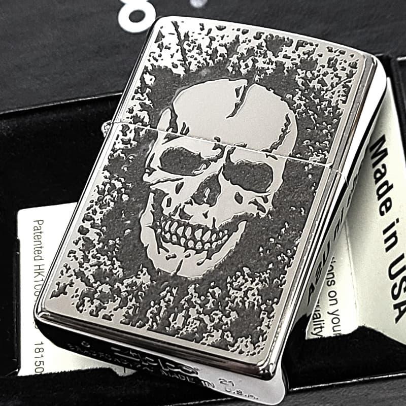 ZIPPO（ジッポー） ライター 細密メタル スカル ドクロ ジッポ ロゴ