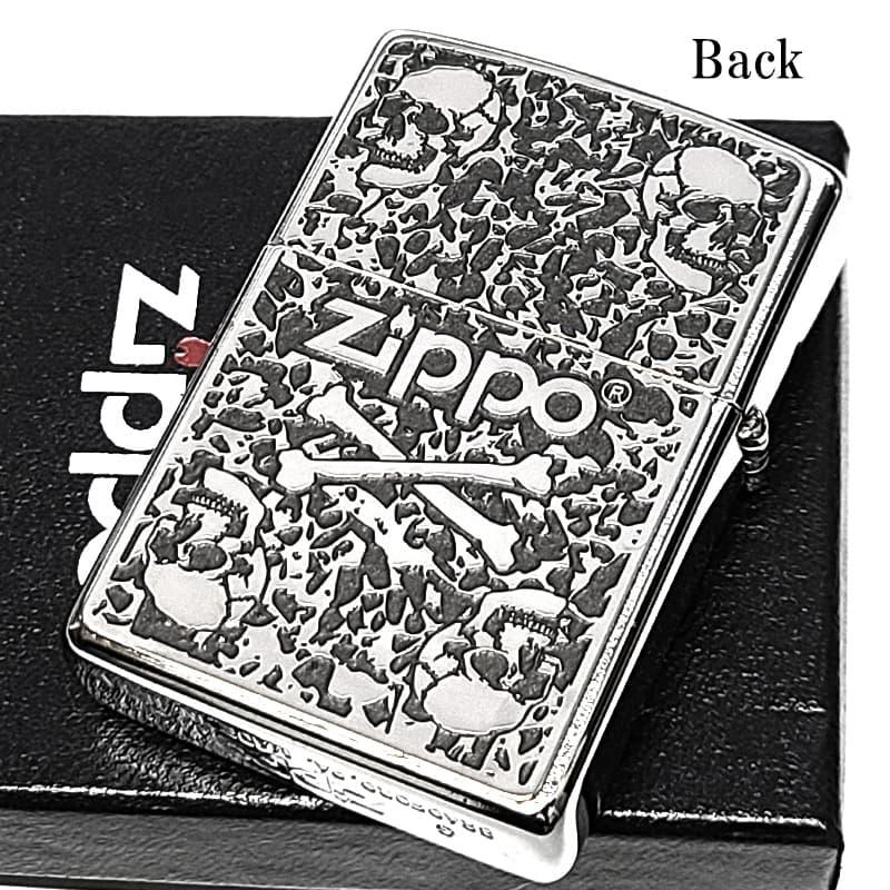 ZIPPO（ジッポー） ライター 細密メタル スカル ドクロ ジッポ ロゴ